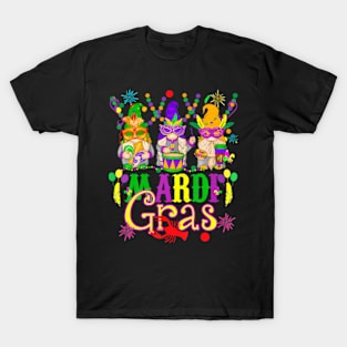 Mardi Gras Gnomes Outfit Squad Mardi Gras 2024 T-Shirt